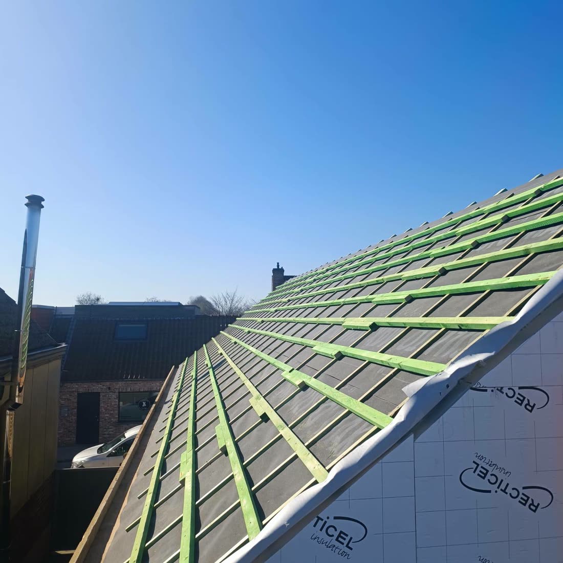 EPDM-dakwerken op plat dak — VDC Construct, West-Vlaanderen